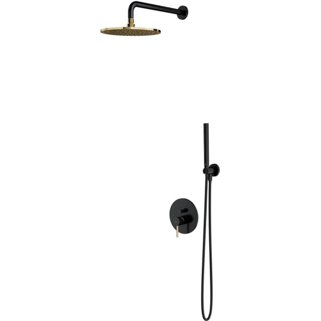 OMNIRES System prysznicowy Y podtynkowy czarny, złoty SYSY18BLGL