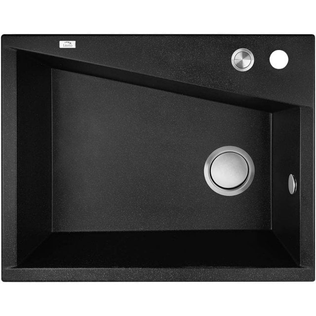 LAVEO Zlewozmywak granitowy GRENADA 1-komorowy czarny SBG_710T