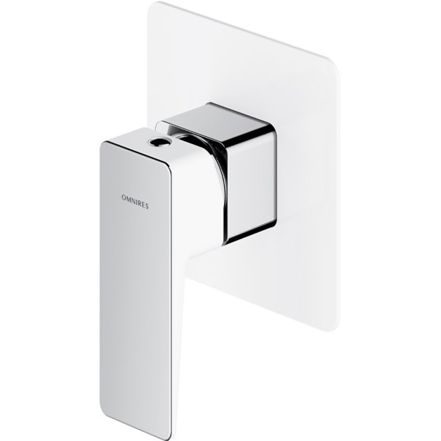 OMNIRES Bateria prysznicowa PARMA podtynkowa chrom biały połysk PM744
