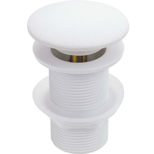 DEANTE Korek CLICK-CLACK do umywalki granitowy bez przelewu alabaster