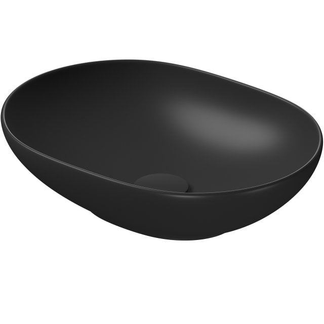 Umywalka nablatowa MALIKA 50 owalna antracyt K711-021