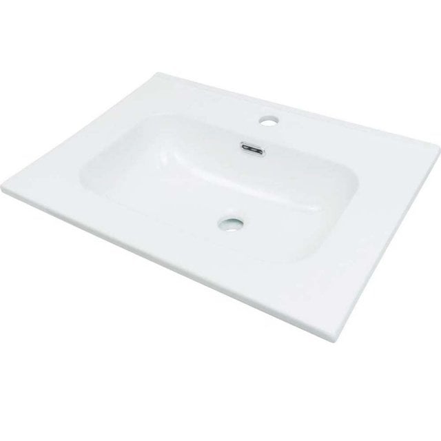 DEANTE Umywalka ceramiczna TUBO wpuszczana w blat z miejscem na bater