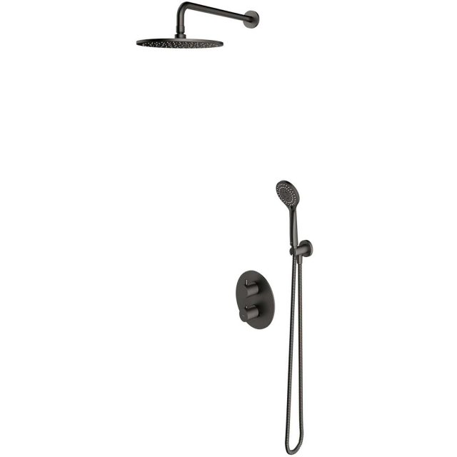 OMNIRES Termostatyczny system prysznicowy Y podtynkowy grafit szczotk