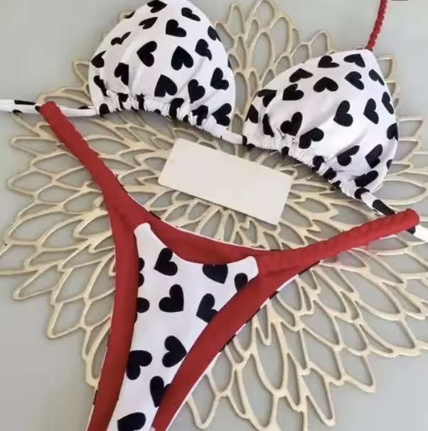 Strój kąpielowy bikini Serduszka P015