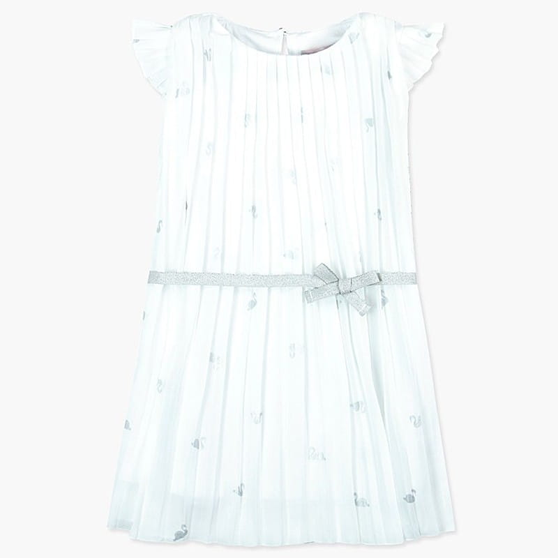 BOBOLI 727556 Szyfonowa biała sukienka