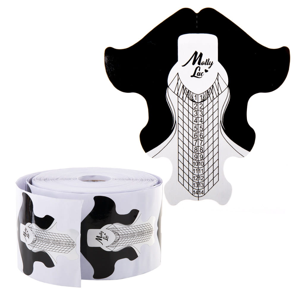 Szablony formy do paznokci Premium Aluminium MollyLac 100 szt