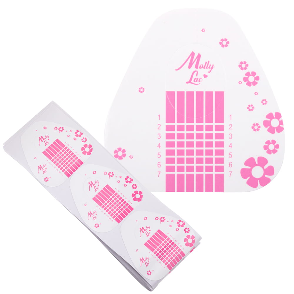 Szablony formy do paznokci Basic Flowers MollyLac 100 szt