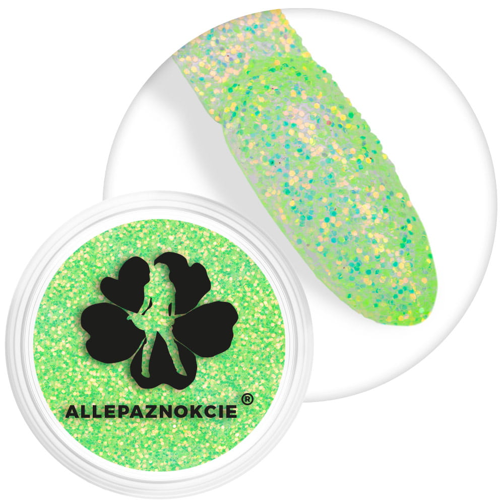 Pyłek do paznokci Shine Neon Allepaznokcie Green 2 g Nr 06