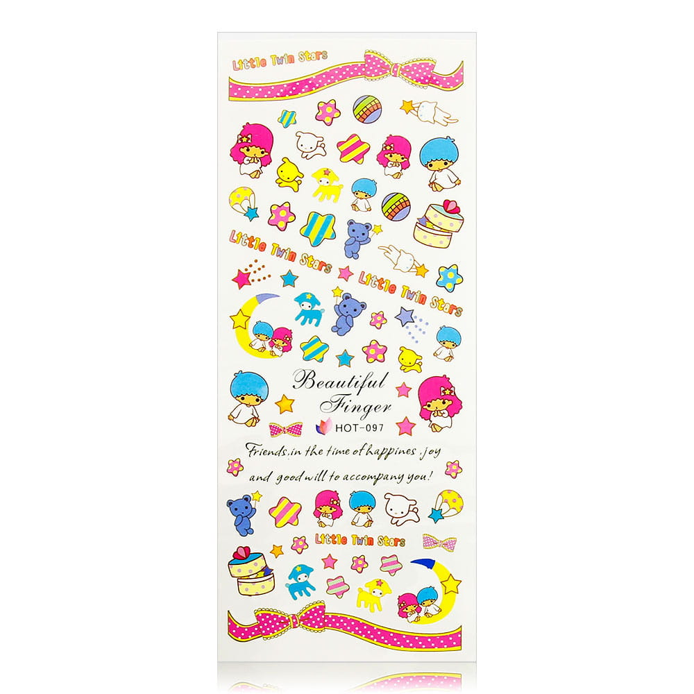 Naklejki wodne do paznokci arkusz 12,5 x 5,5 cm hot Nr 097