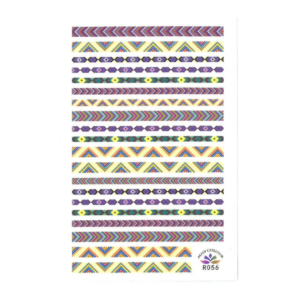 Naklejki do paznokci cienkie ornamenty R056