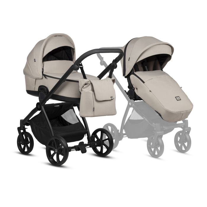 Tutis Mio 3+ - wielofunkcyjny wózek głęboko-spacerowy 2 w 1-Essential 611 Moon Rock