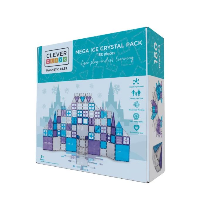 Cleverclixx Klocki magnetyczne Mega Ice Crystal Pack - 180 el.