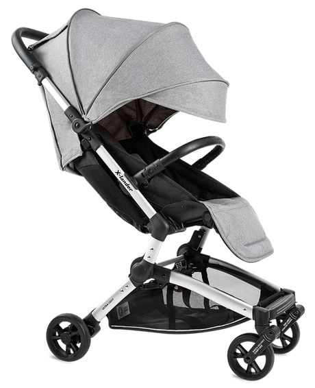 X-lander X-Fly - wózek spacerowy z barierką w zestawie-Azure Grey