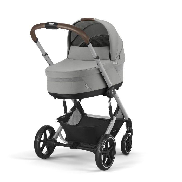 Cybex Balios S Lux - wózek spacerowy z gondolą S Lux-Stone Grey (Silver Frame)