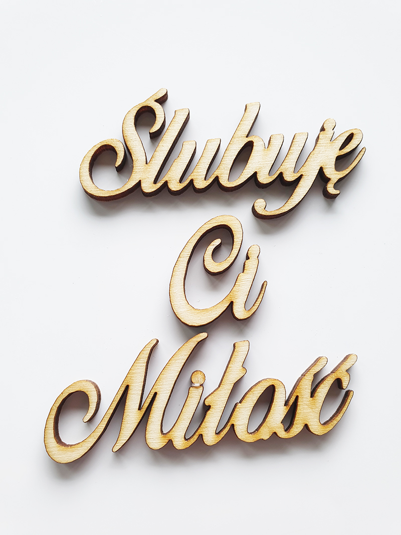 Drewniany napis 3D Ślubuję Ci Miłość