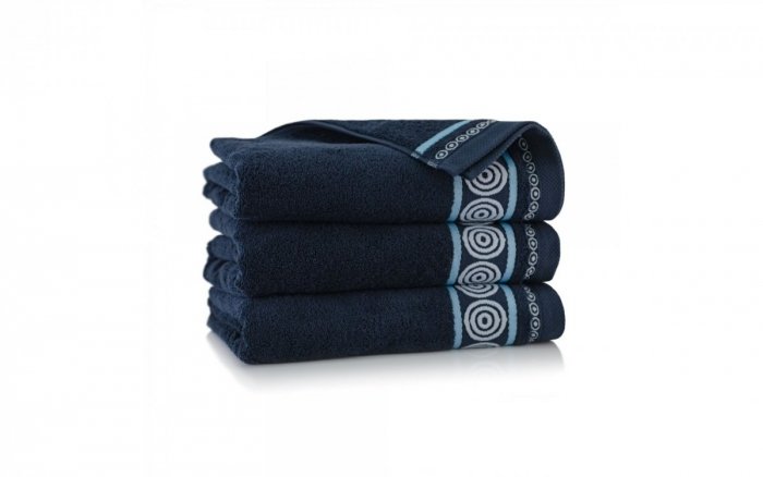 Ręcznik z bawełny egipskiej RONDO 2 50x90 wz. atrament