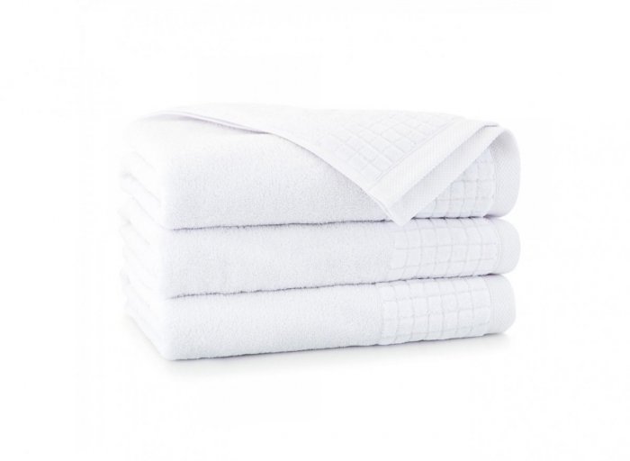 Ręcznik z bawełny egipskiej PAULO 3 70x140 wz. biały
