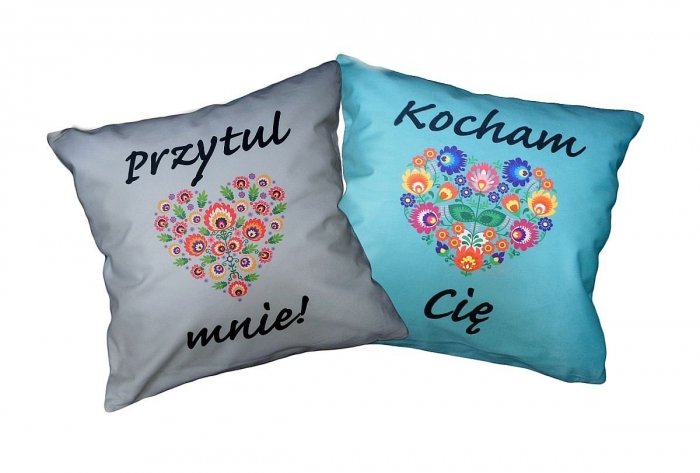 Dwustronna Poszewka prezentowa na poduszkę 40x40 wz. 70 Jedeka