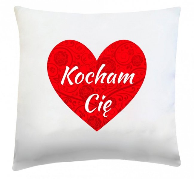 Poduszka na Walentynki 40x40 wz. Serce 16