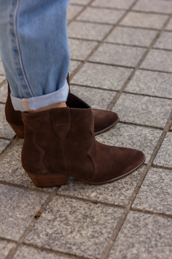 Botki damskie kowbojki brązowe na zamówienie