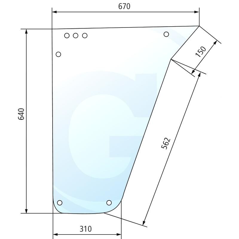 Szyba drzwi dolna Deutz 07 520755