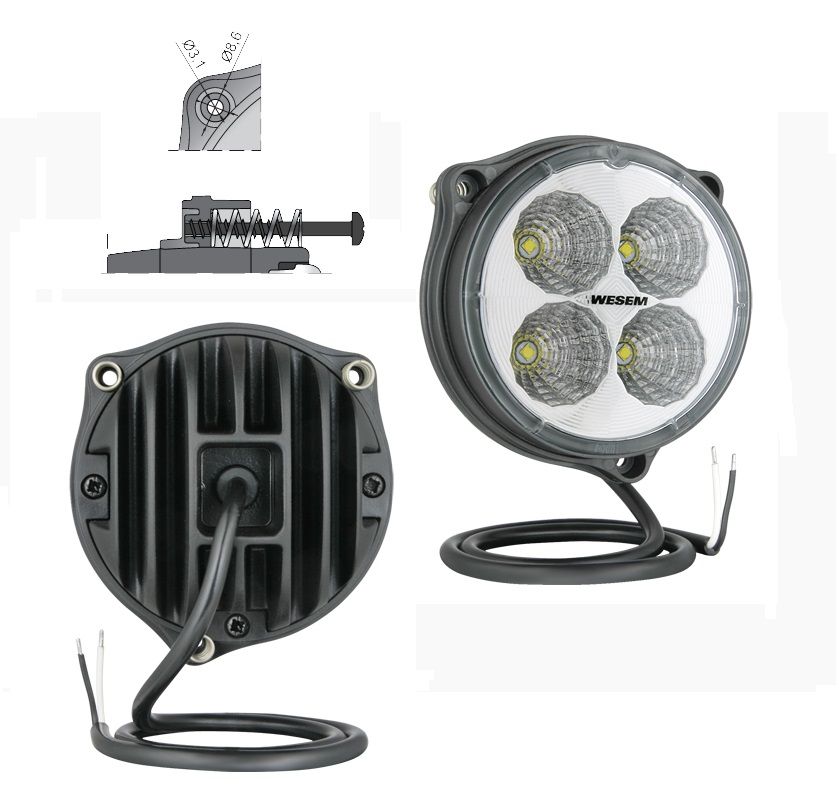 Lampa robocza LED 58° 1000lm przewód CRC5C.51520 Wesem