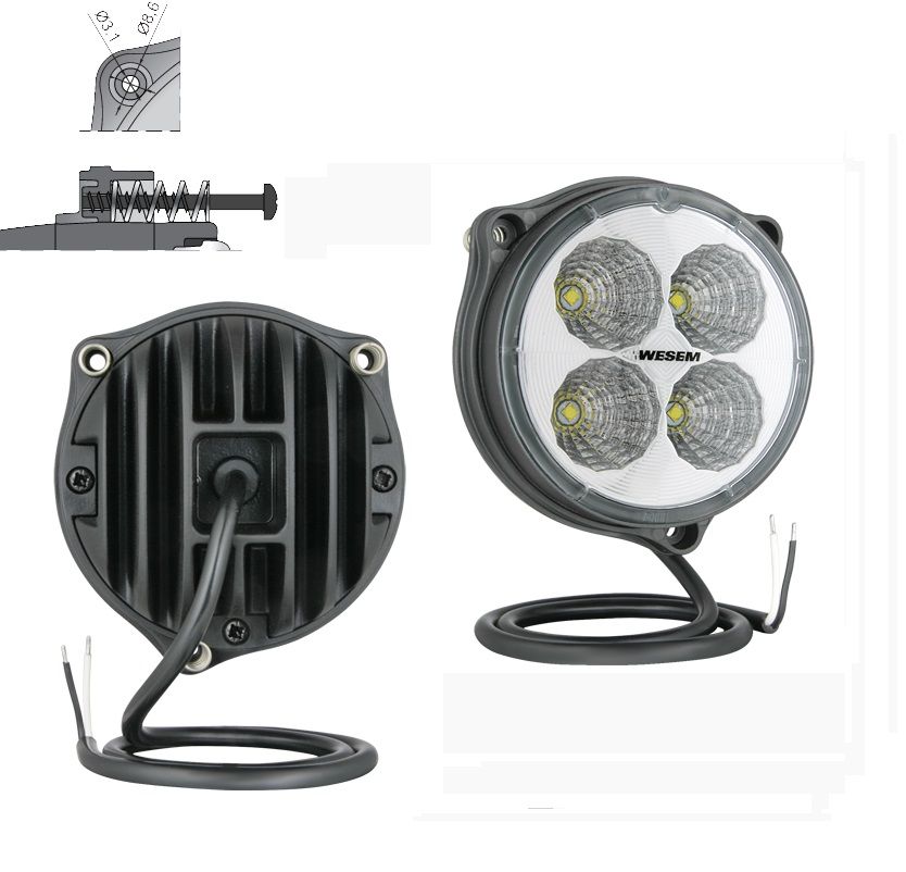 Lampa robocza LED 58° 1500lm przewód CRC5D.51620 Wesem