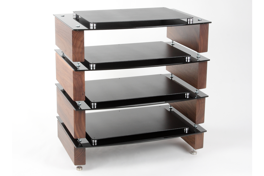 Stolik custom design milan 6 hi-fi 4 acoustic walnut z platformami antywibracyjnymi