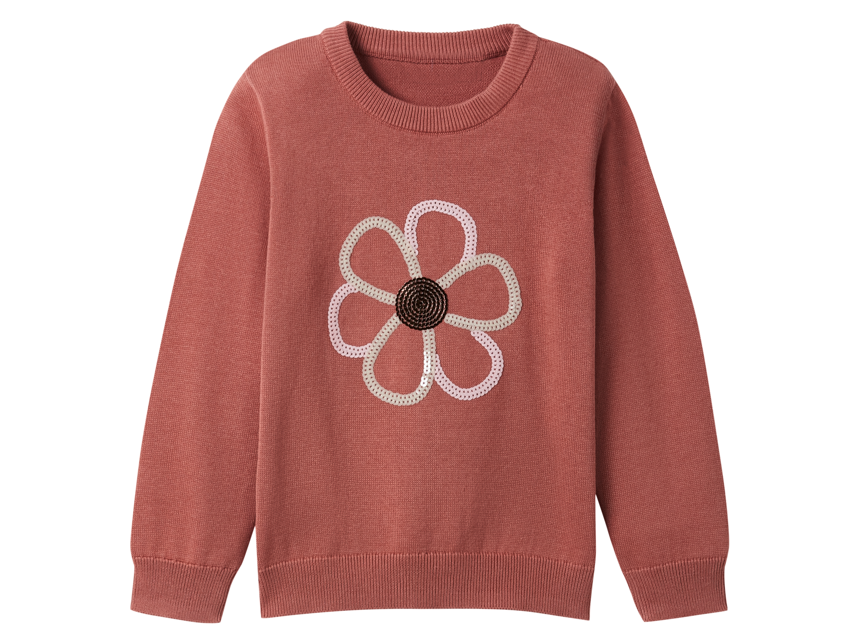 lupilu Sweterek dziecięcy z bawełny Czerwonobrązowy, 122/128