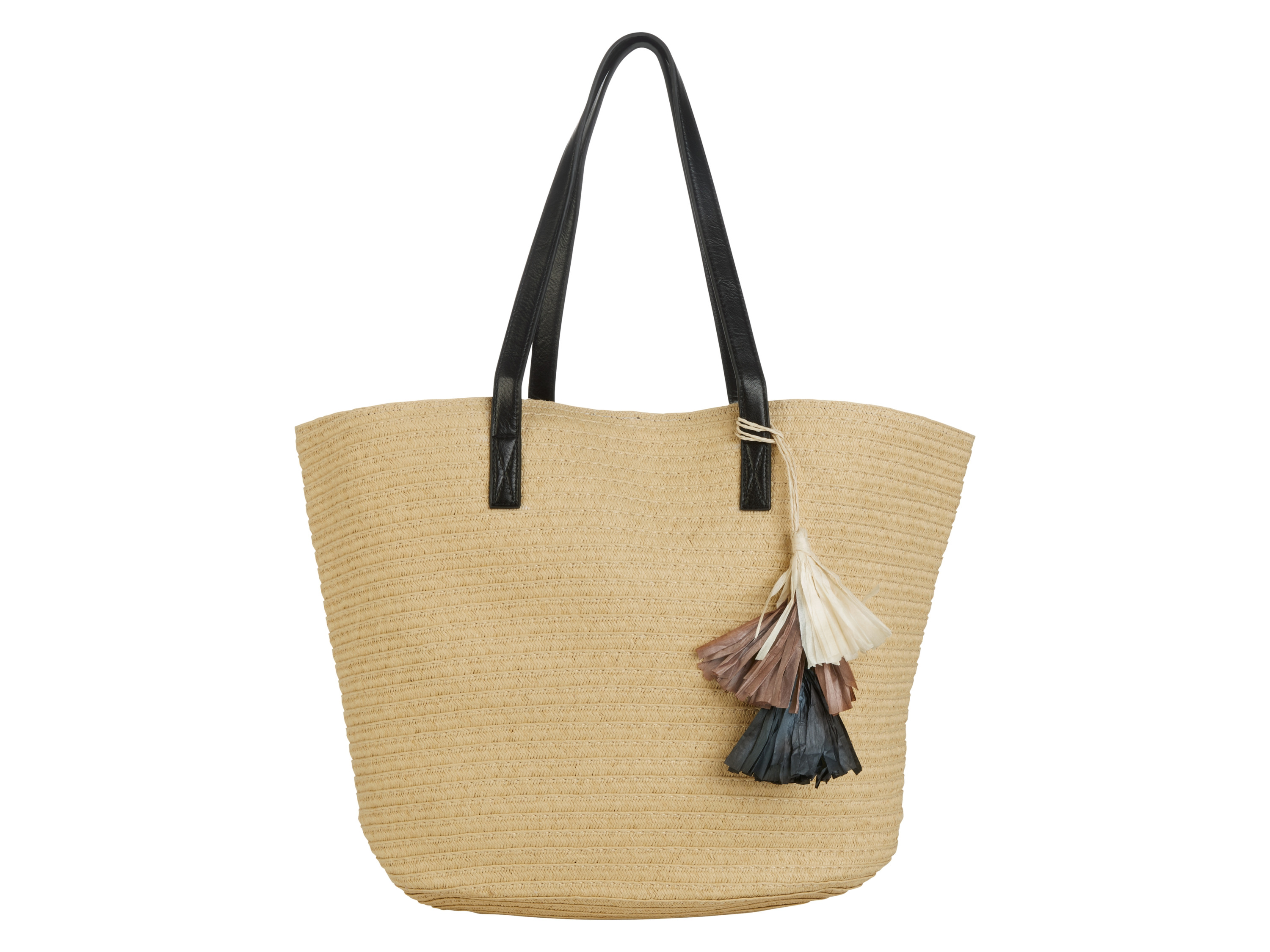 esmara Plażowa torba damska Beżowy/czarny