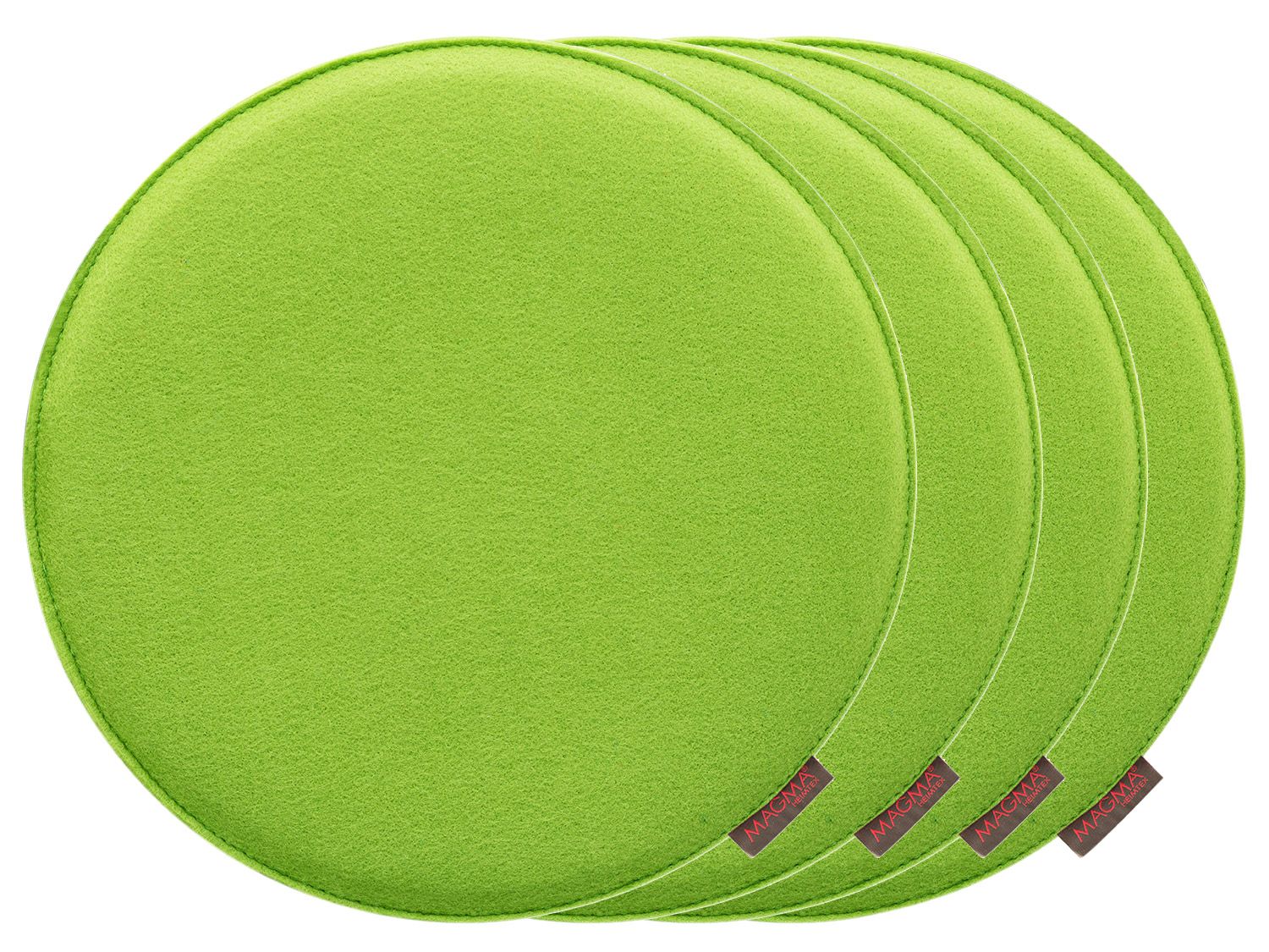Komplet 4 poduszek na krzesło Magma Avaro Okrągły, Zielony