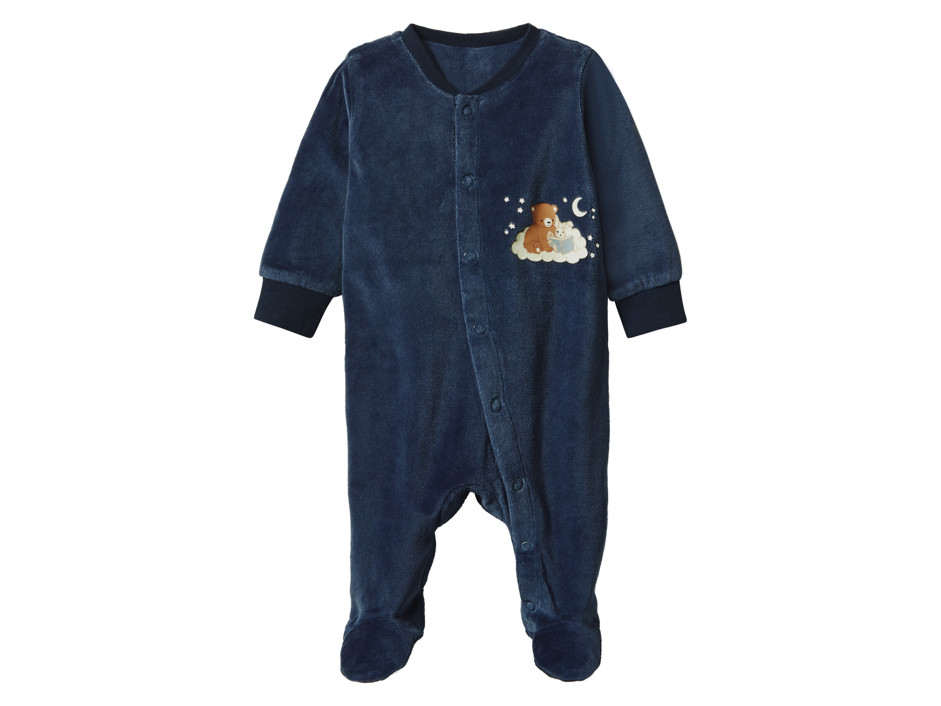 lupilu Pajacyk niemowlęcy z biobawełną Granatowy, 62/68