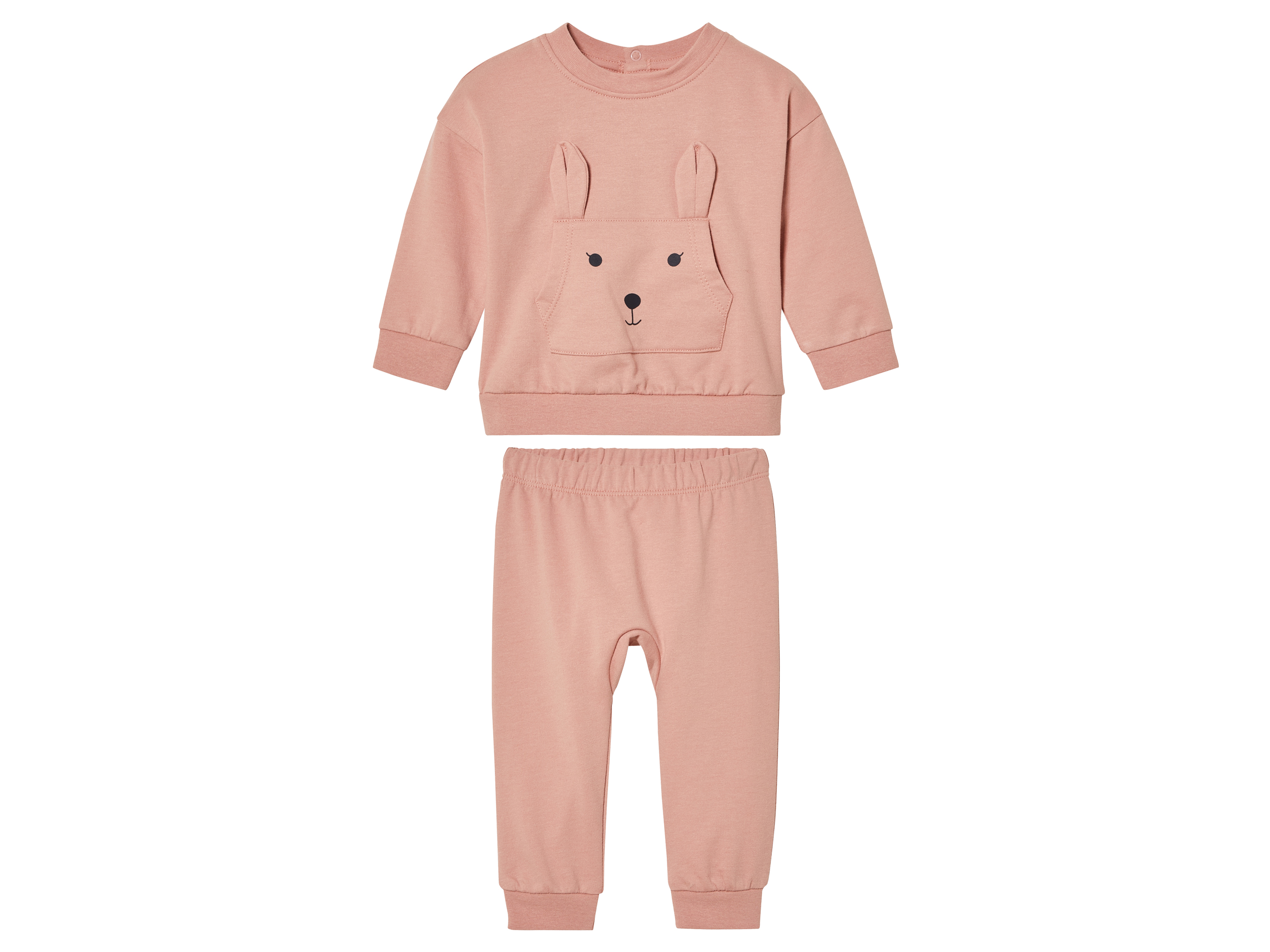 lupilu Dres niemowlęcy z bawełną organiczną 50/56, Różowy