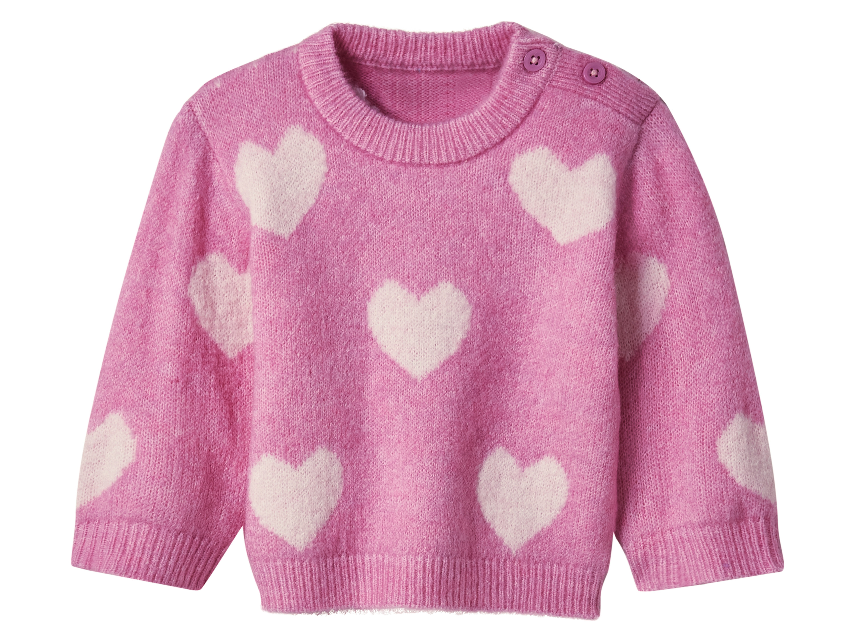 lupilu Sweter dziecięcy z dzianiny Fioletowy, 50/56