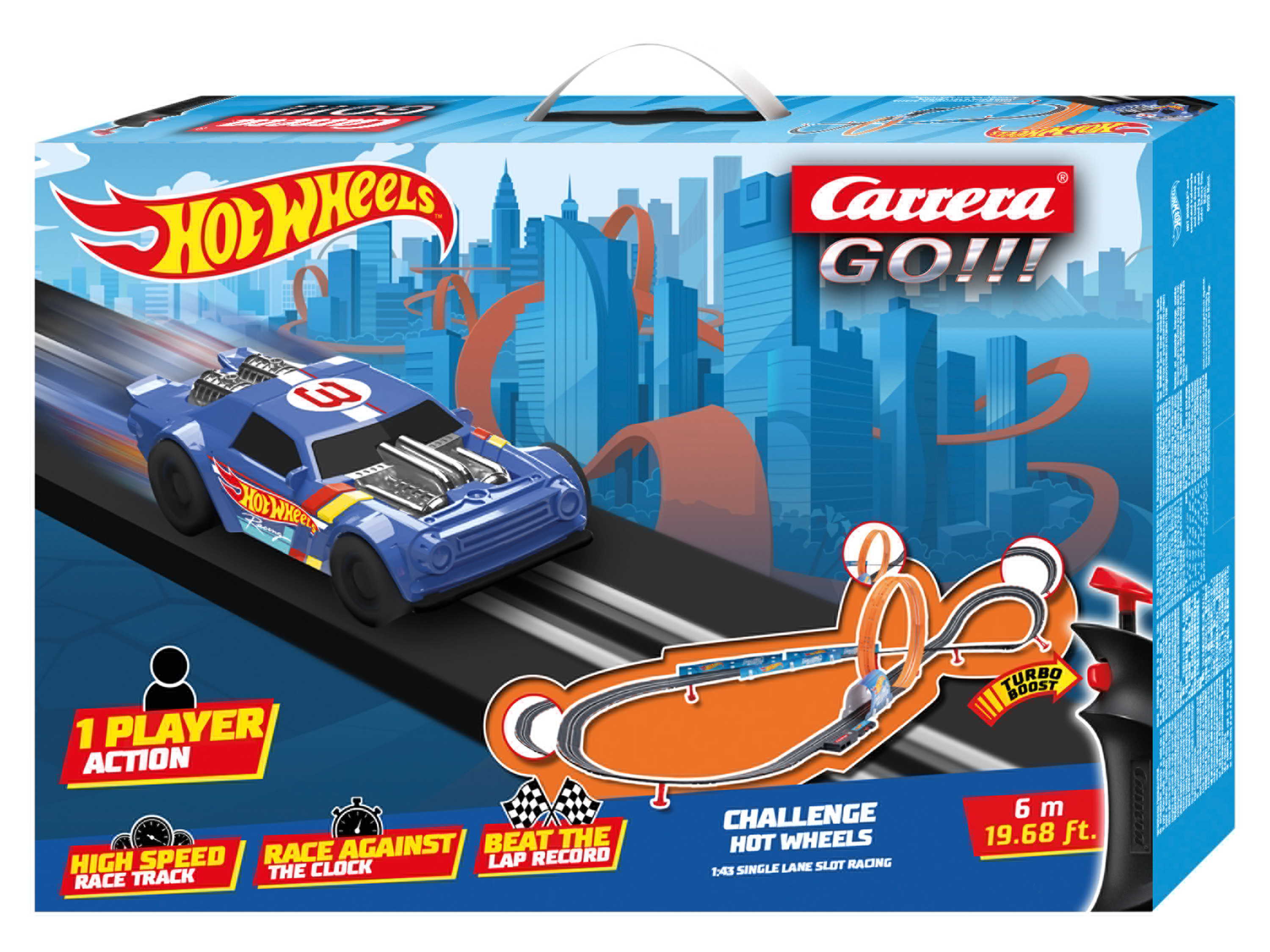 Carrera Go!!! Tor wyścigowy Challenge, dla 1 zawodnika High Speed Hot Wheels