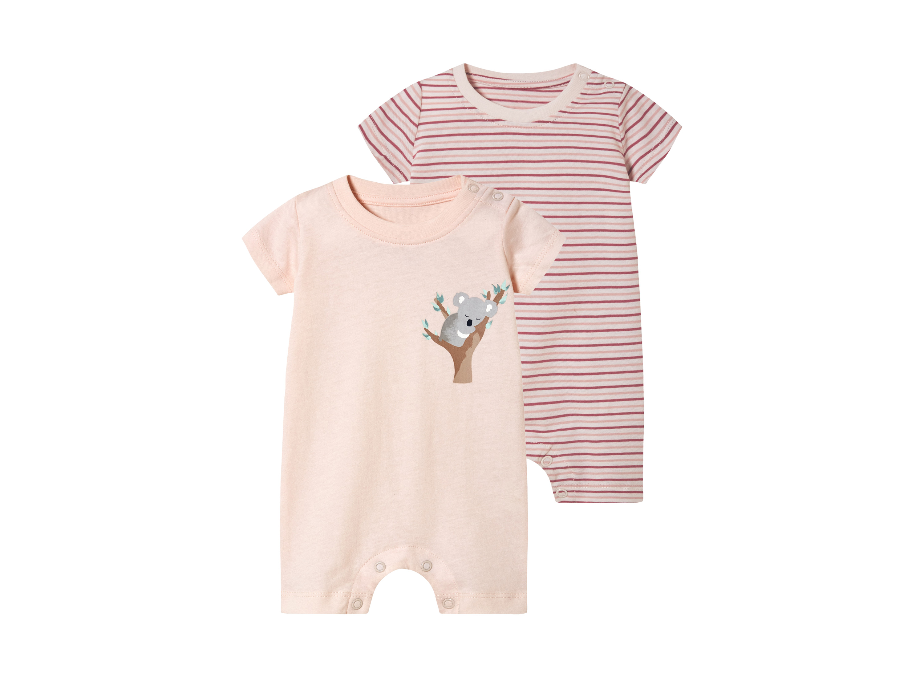 lupilu Śpioszki niemowlęce z bawełny organicznej, 2 sztuki Miś koala, 50/56