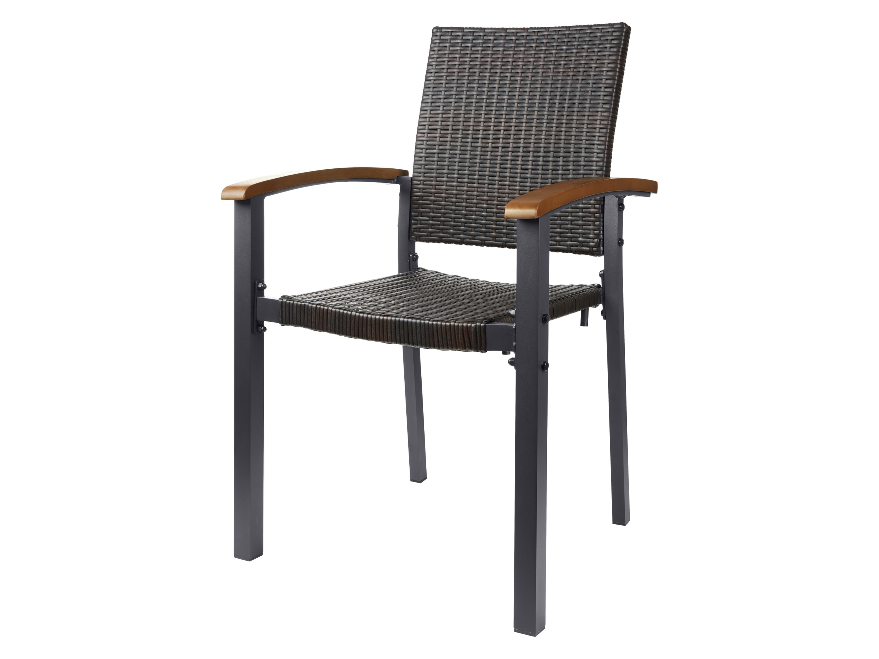 Livarno home Krzesło ogrodowe z plecionki Valencia, brązowy