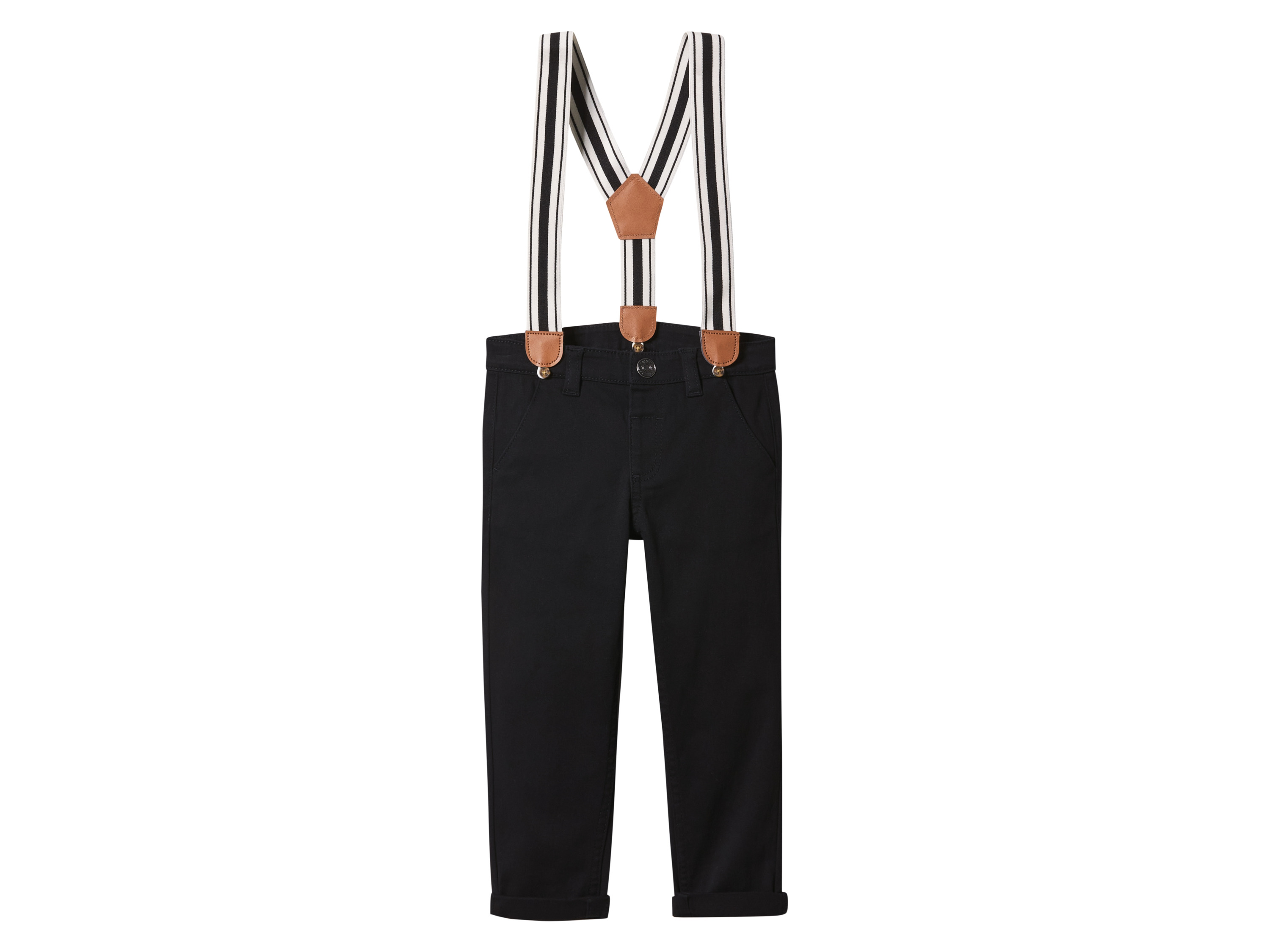 lupilu Spodnie diagonal dziecięce z bawełną Czarny, 116