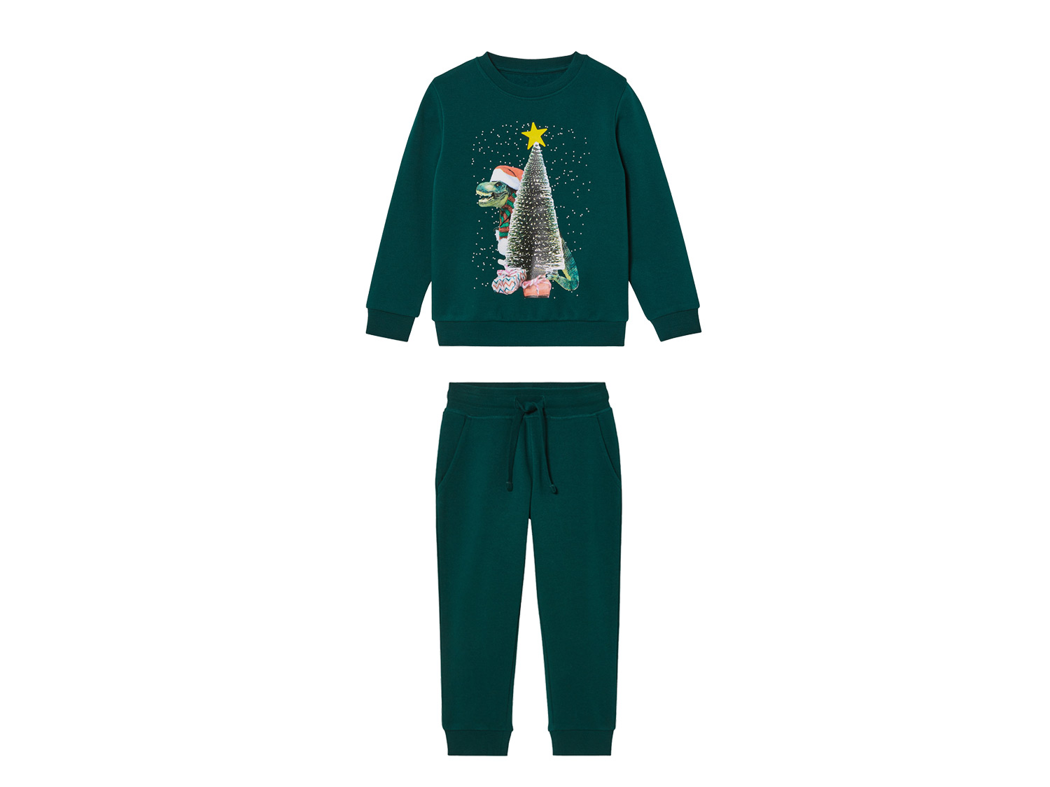 lupilu Dres dziecięcy z bawełny, 2 elementy 98/104, Zielony