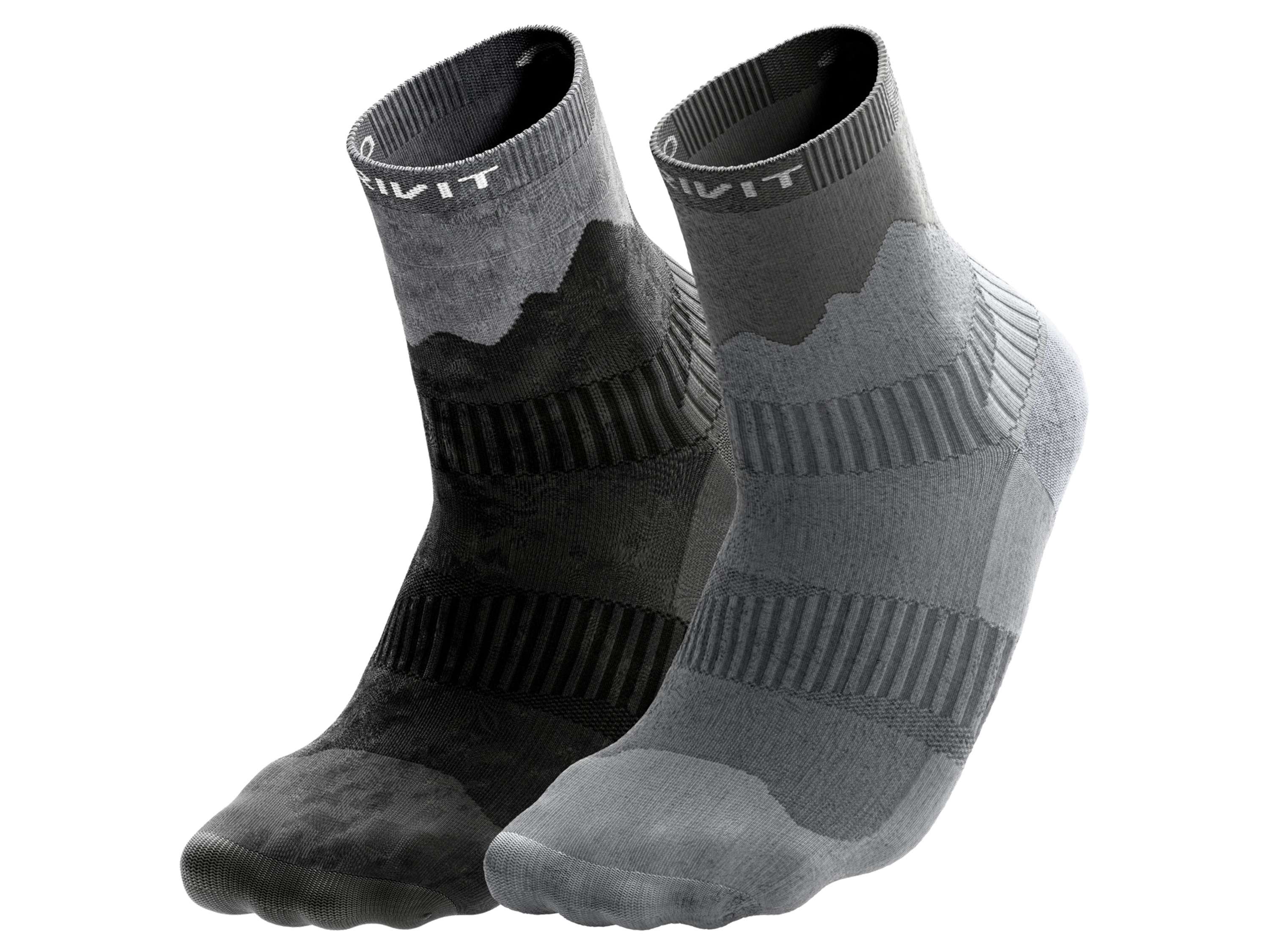 Crivit Skarpetki sportowe damskie lub męskie, 2 pary Czarny/ szary, 41/42