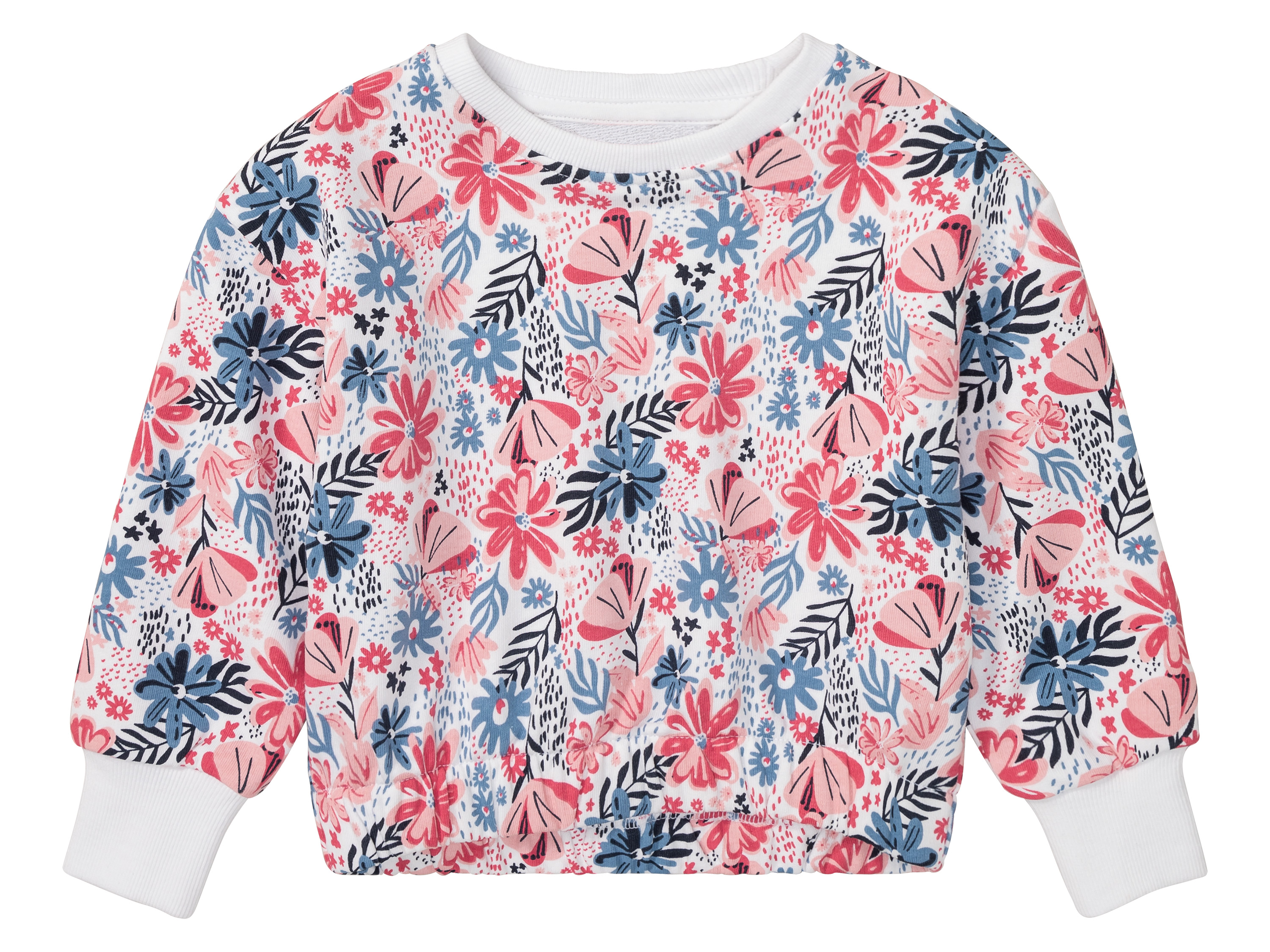 lupilu Bluza dresowa dziewczęca z bawełną 98/104, Biały