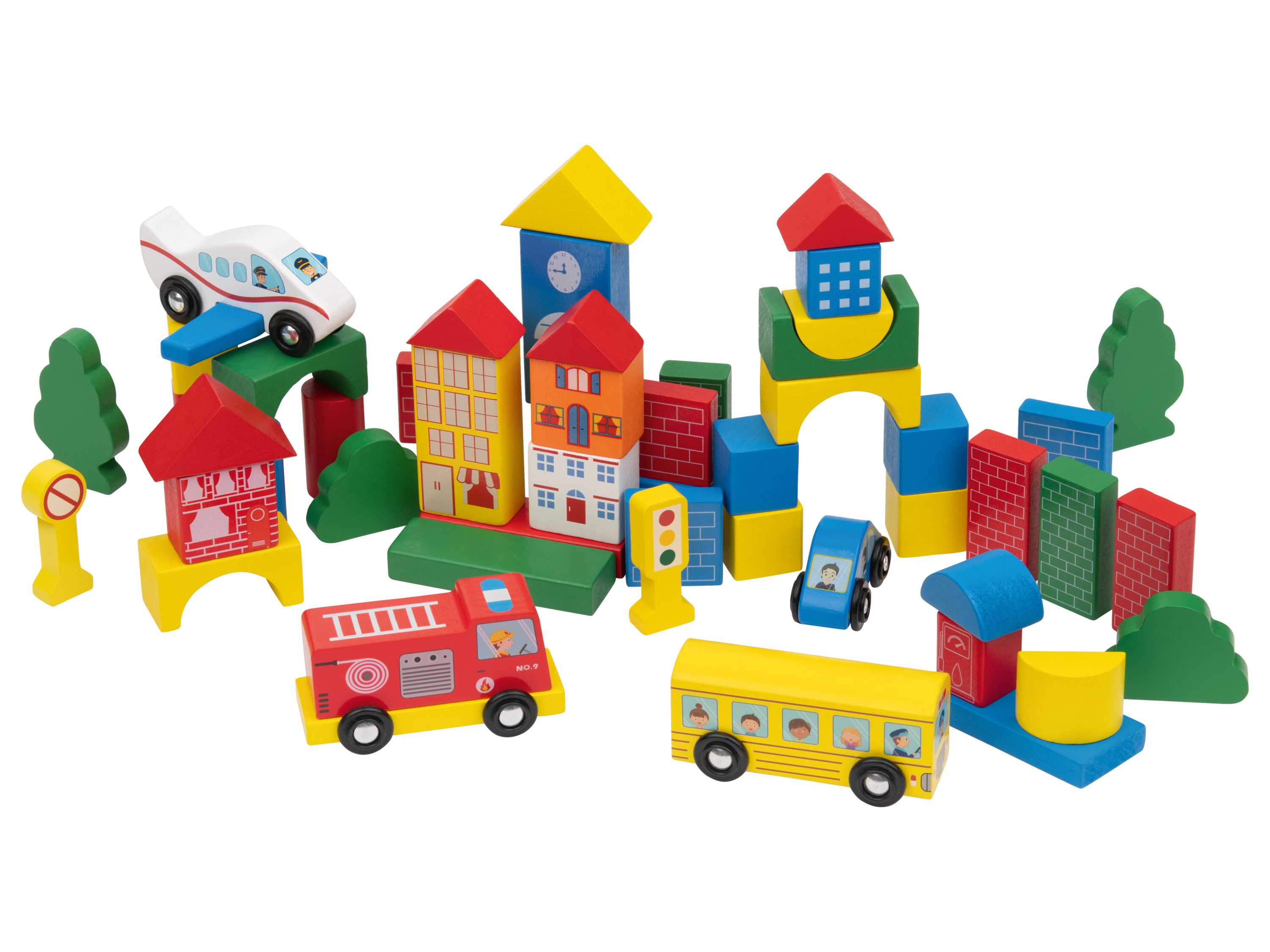 lupilu Zestaw klocków do zabawy, Miasto / Kolorowe klocki / Świat morski Miasto