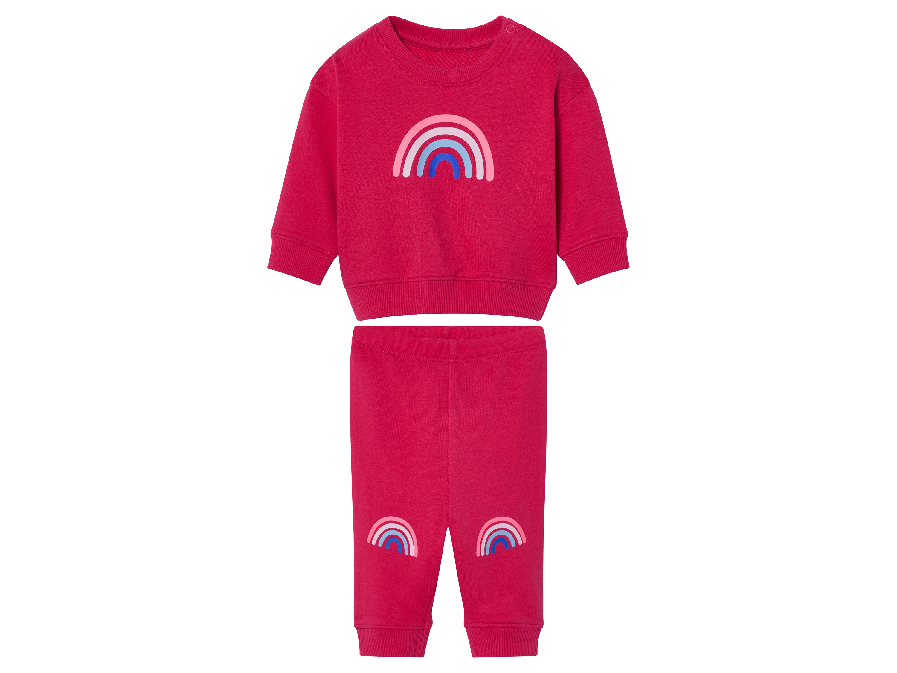 lupilu Dres dziecięcy, 2 elementy Różowy, 50/56