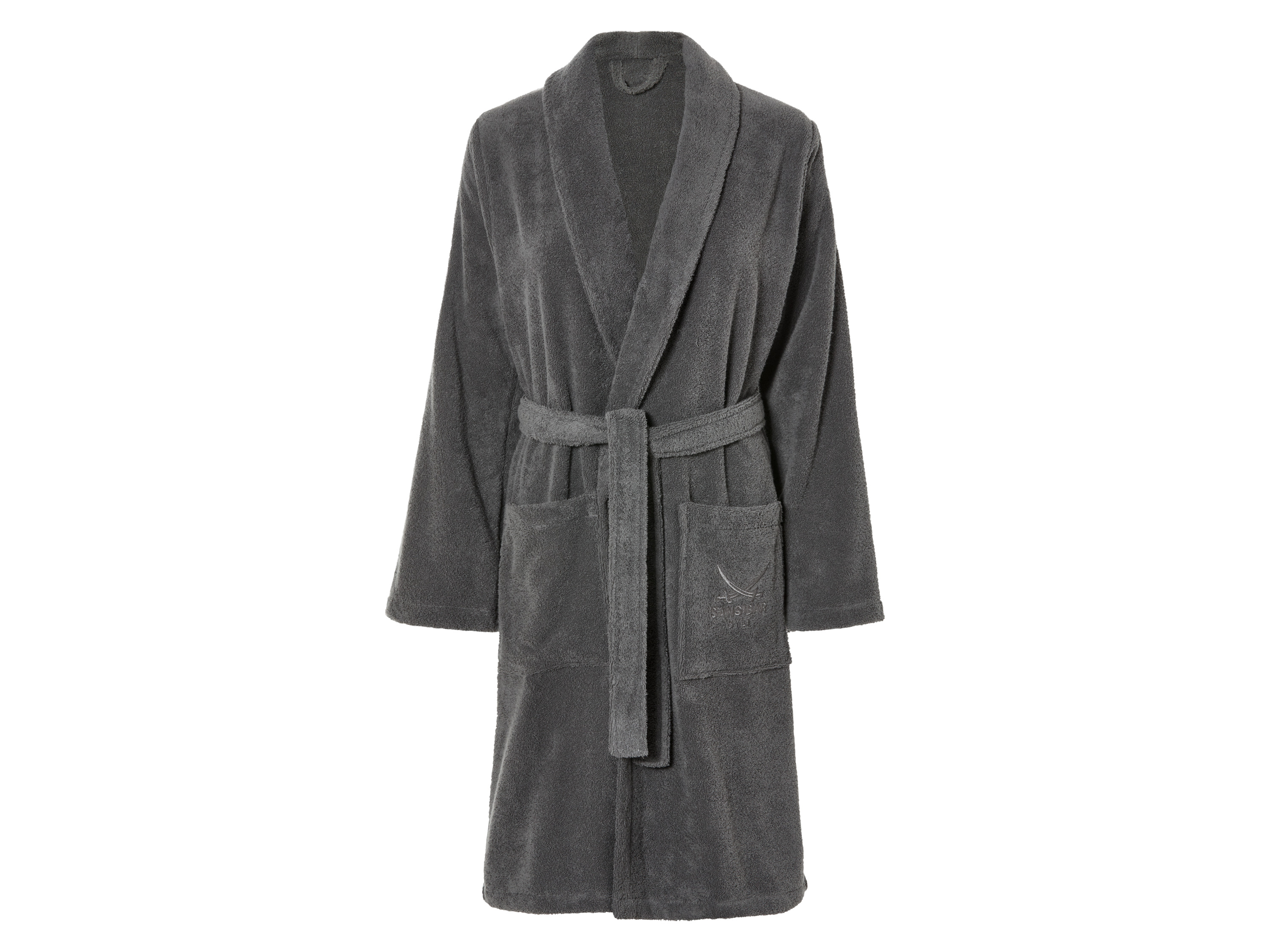 Sansibar Szlafrok, wyjątkowo chłonny i wytrzymały Ciemnoszary, L