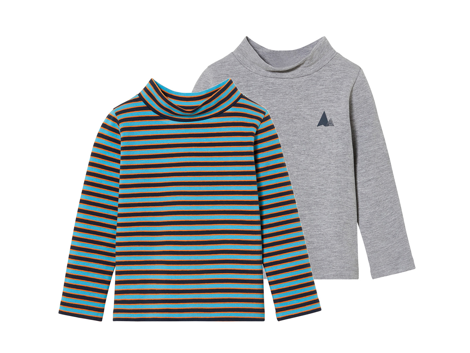 lupilu Koszulki termiczne dziecięce z długim rękawem 98/104, Szary/ niebieski/ granatowy