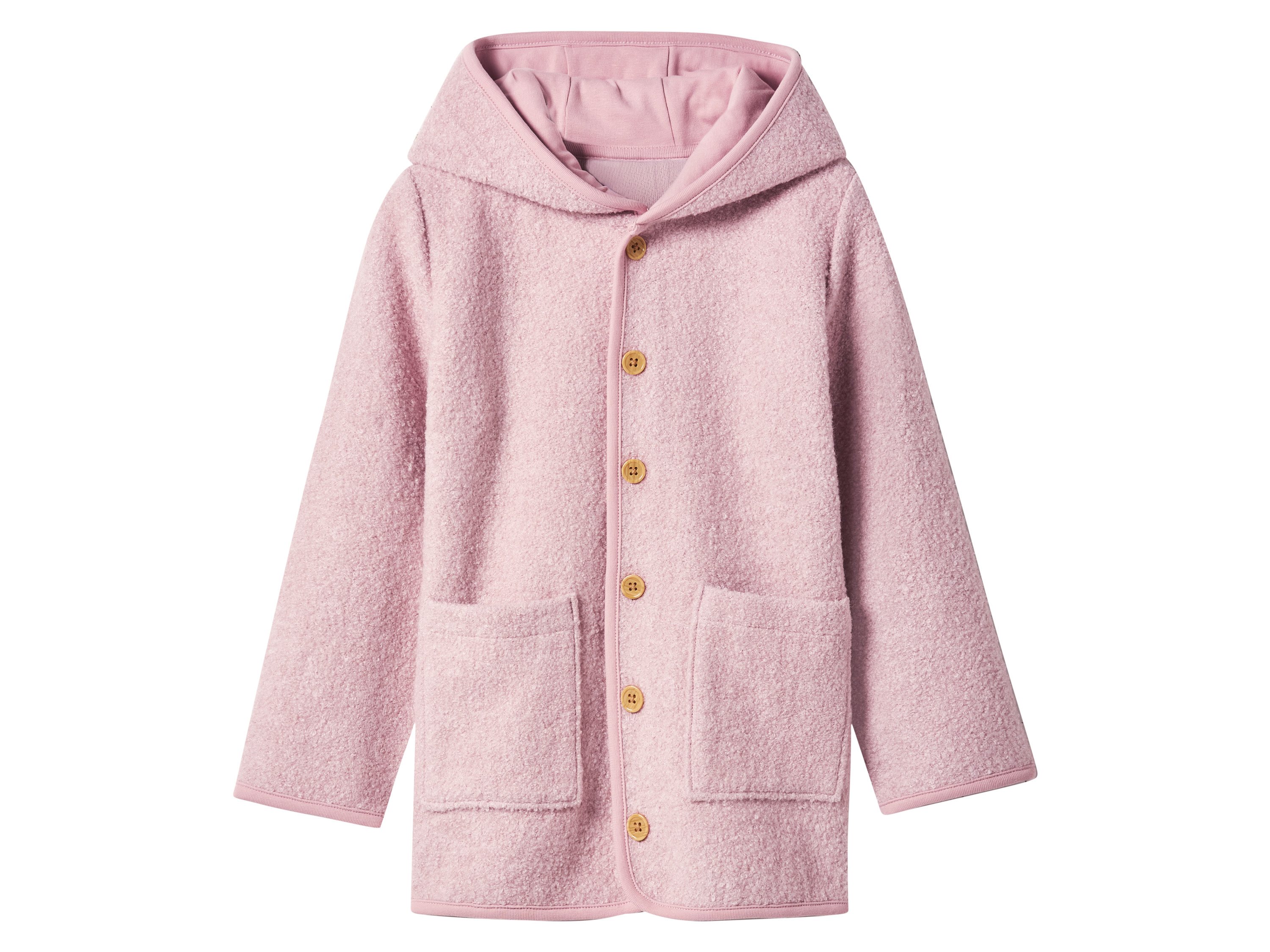 lupilu Kurtka dziecięca z wełny merino Różowy, 122/128