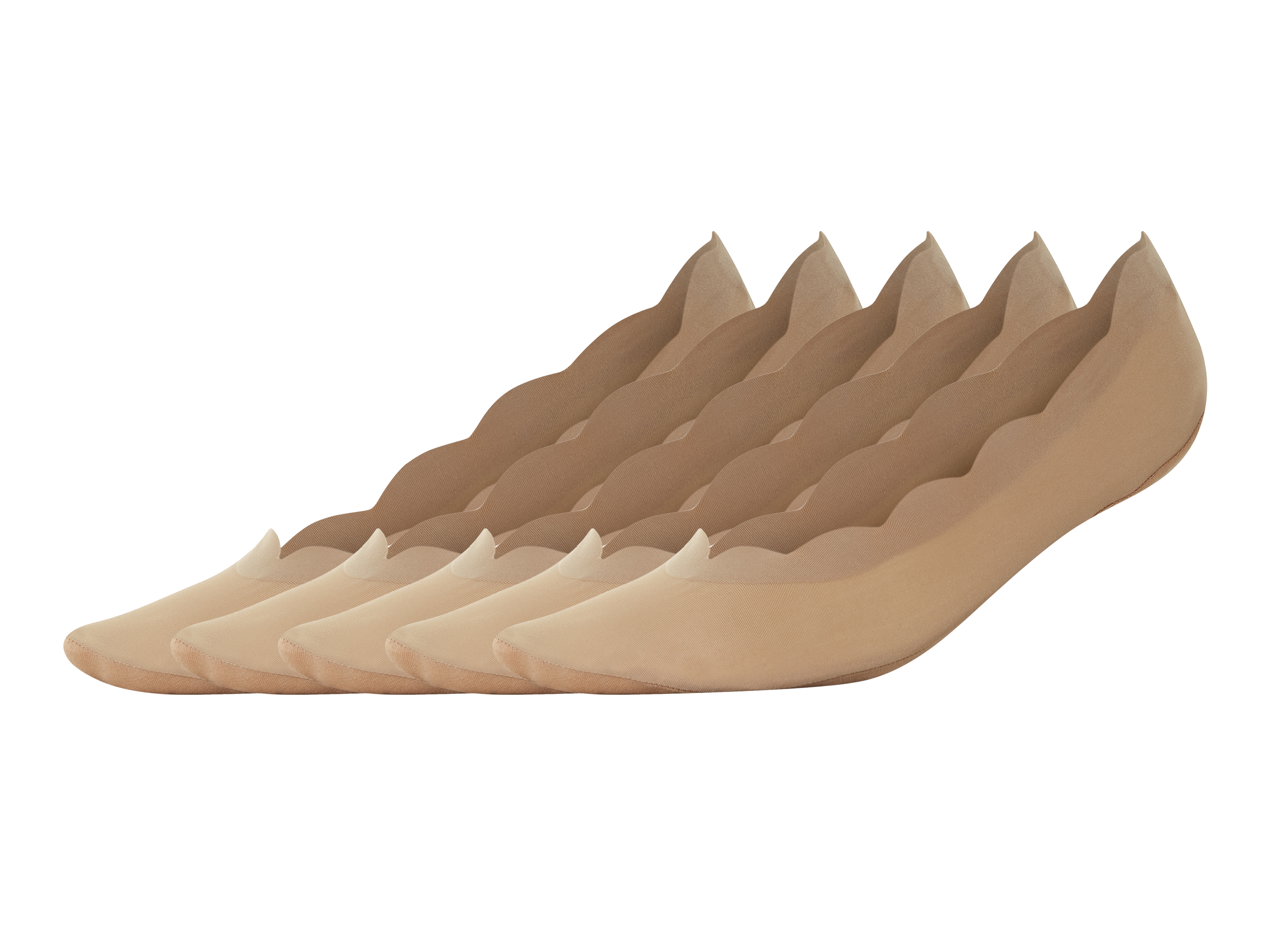 esmara Skarpetki stopki damskie, 5 par Beżowy, 35-38