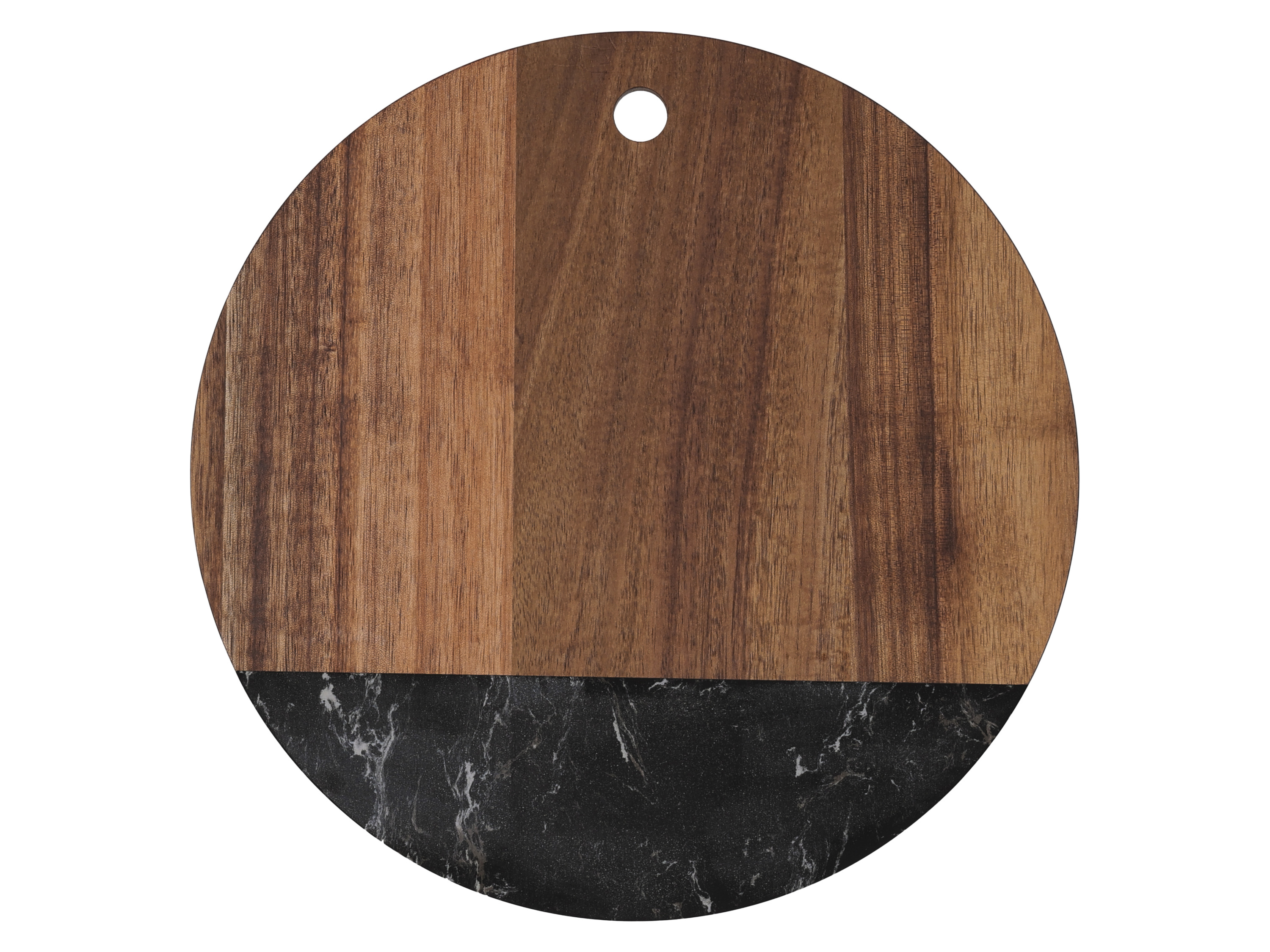 Silvercrest Deska do krojenia z drewna akacjowego okrągły ciemny