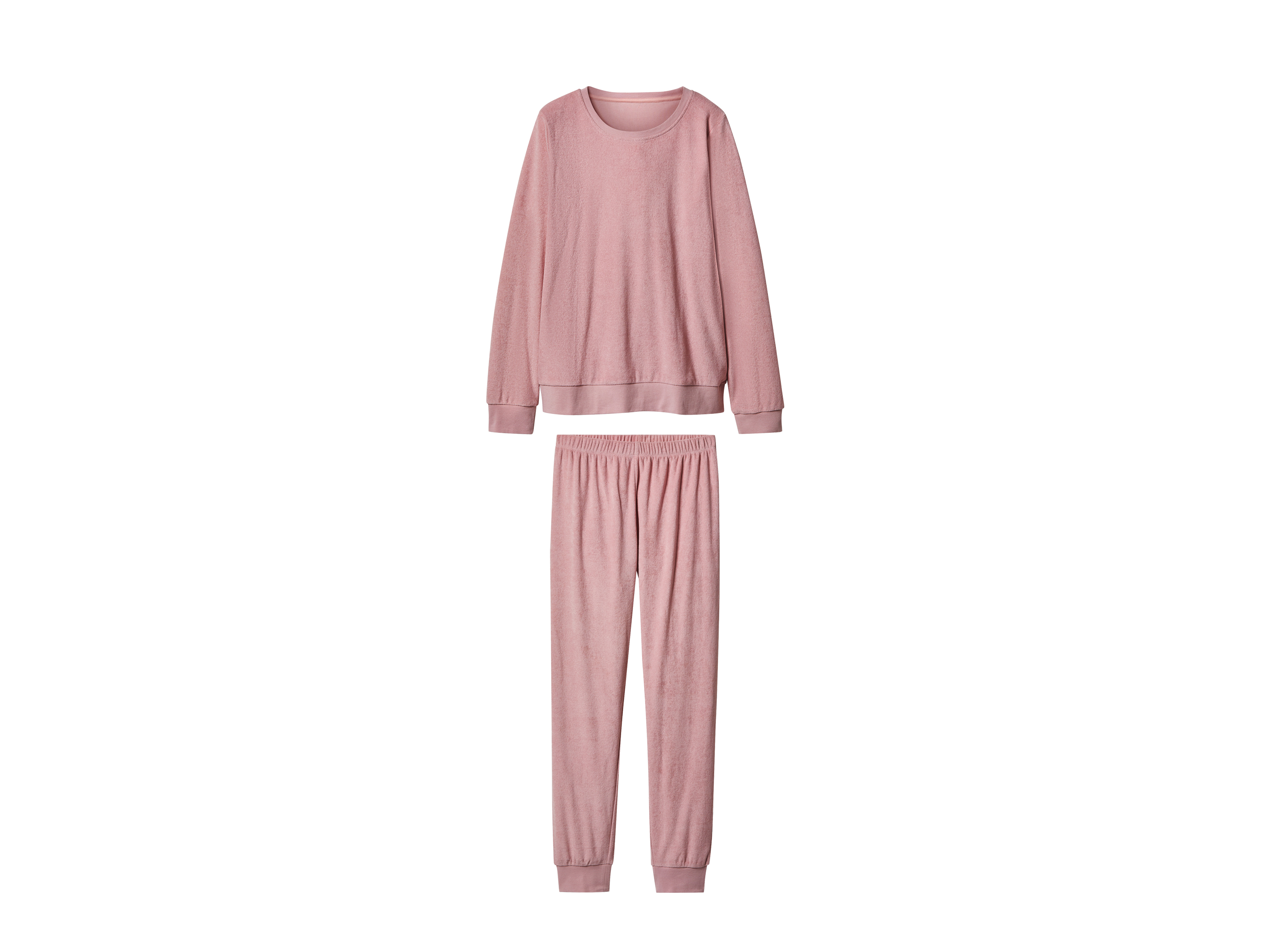 esmara Piżama frotte damska z bawełną Różowy, S36/38