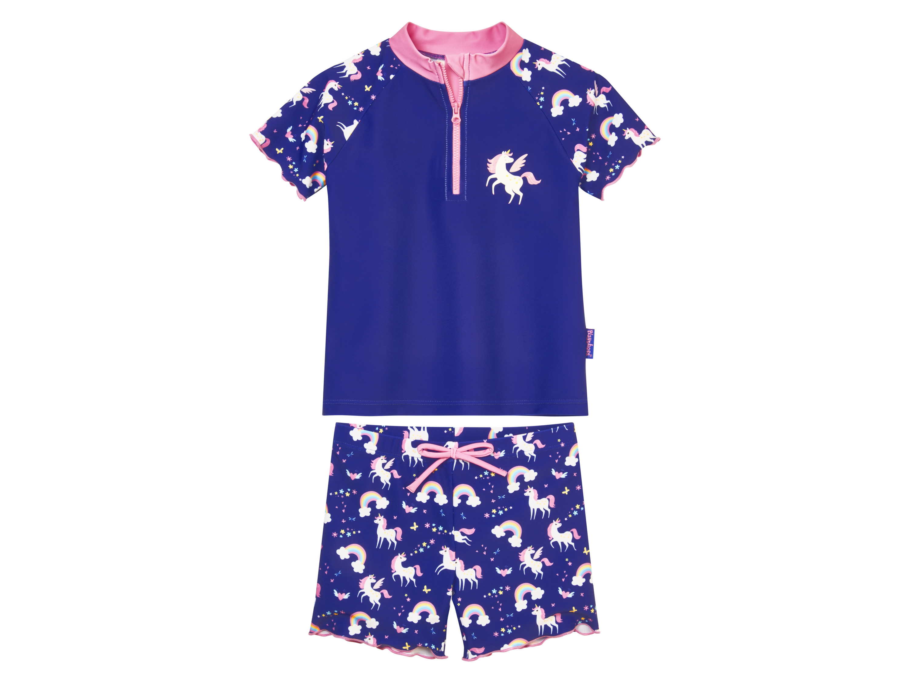 Playshoes Zestaw kąpielowy dla niemowląt/małych dzieci, 2-częściowy, z filtrem UV Jednorożec, 74/80